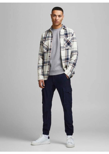 Düz Yaka Gri Erkek Sweatshırt 12181903_JJEBASIC Sweat Crew Neck N fiyatları