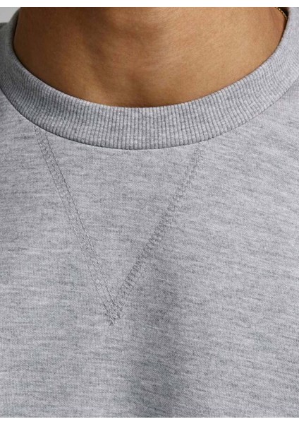 Düz Yaka Gri Erkek Sweatshırt 12181903_JJEBASIC Sweat Crew Neck N fırsatları