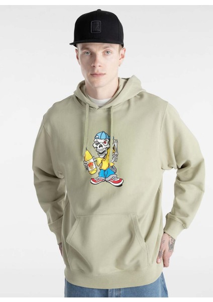 Sweatshirt, L, Yağ Yeşili