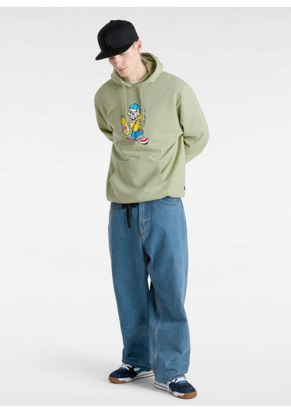Sweatshirt, L, Yağ Yeşili