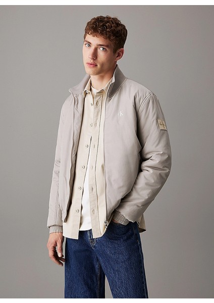 Gri Erkek Mont J30J325592PB3 Padded Harrıngton