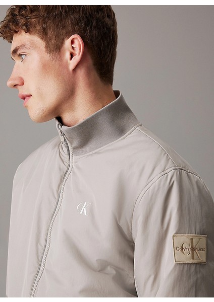 Gri Erkek Mont J30J325592PB3 Padded Harrıngton