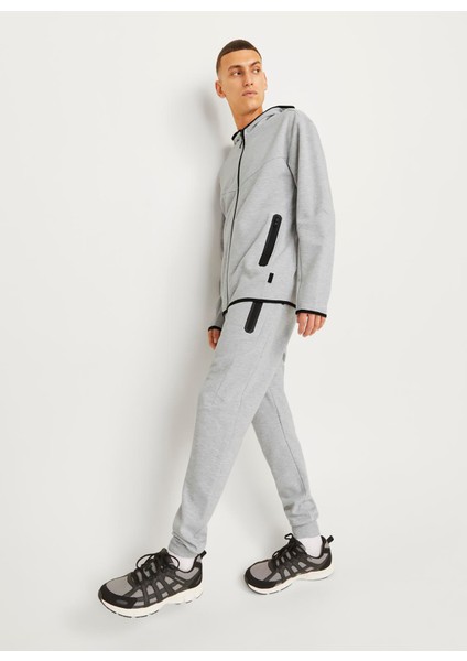 Slim Fit Gri Melanj Erkek Eşofman Altı 12261991_JPSTWILL Fusıon Sweat Pant