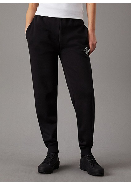 Siyah Kadın Yüksek Bel Standart Fit Nakışlı Eşofman Altı J20J223590BAN modelleri