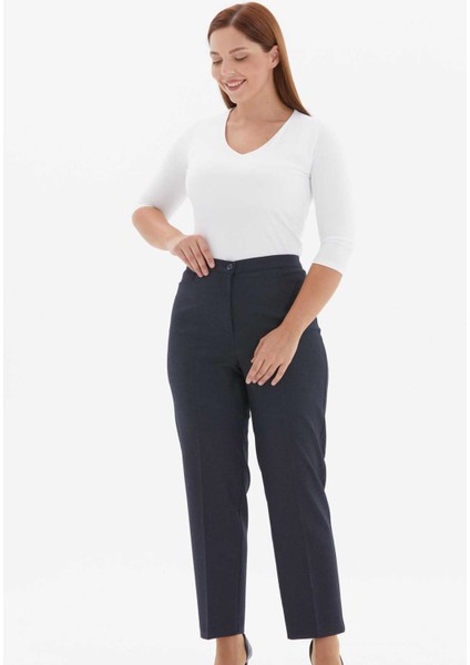 Normal Bel Normal Lacivert Kadın Pantolon 24KSL5319-BB