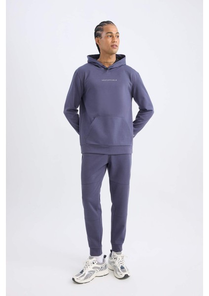 Fit Jogger Eşofman Altı Skuba Dalgıç Kumaş Standart Fit Beli Bağcıklı Lastikli Paça D1898AX24AU