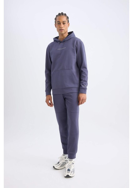 Fit Jogger Eşofman Altı Skuba Dalgıç Kumaş Standart Fit Beli Bağcıklı Lastikli Paça D1898AX24AU
