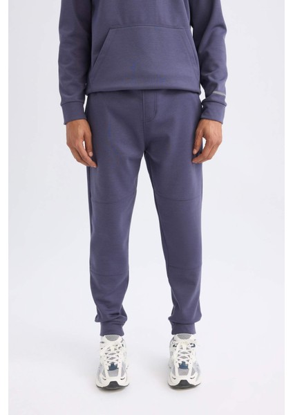 Fit Jogger Eşofman Altı Skuba Dalgıç Kumaş Standart Fit Beli Bağcıklı Lastikli Paça D1898AX24AU