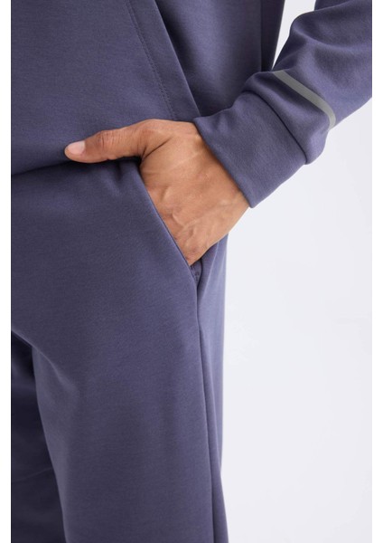 Fit Jogger Eşofman Altı Skuba Dalgıç Kumaş Standart Fit Beli Bağcıklı Lastikli Paça D1898AX24AU