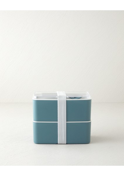 Mezaluna Time Plastik 2 Katlı Lunch Box 1 L- 1 L Yeşil