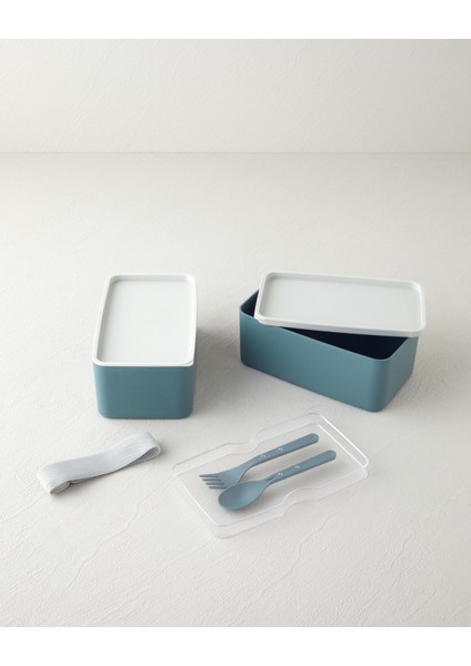 Mezaluna Time Plastik 2 Katlı Lunch Box 1 L- 1 L Yeşil modelleri
