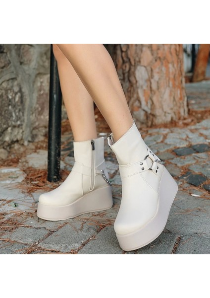 Goar Bej Cilt Dolgu Topuk Bot fırsatları