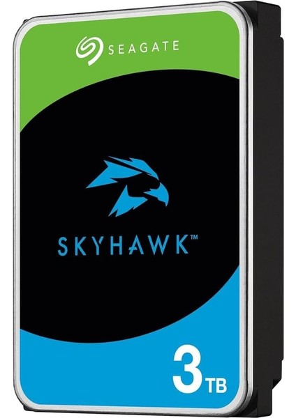Skyhawk, 3 Tb, Dahili Sabit Disk, 3,5" Sata 6 Gb/s, 256 MB Önbellek, Dvr Nvr Gözetleme Sistemi Için, Video Depolama Için, 3 Yil Dahili Rescue Services (ST3000VX015)