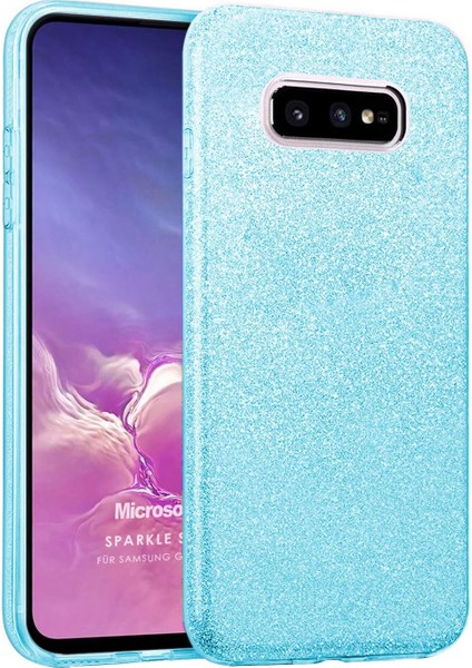 Samsung Galaxy S10E Kılıf Sparkle Shiny Mavi