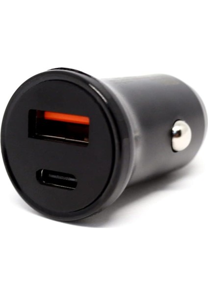 Pd 20W Type-C + USB 18W Çıkışlı Hızlı Araç Şarj Cihazı Çakmak Şarj