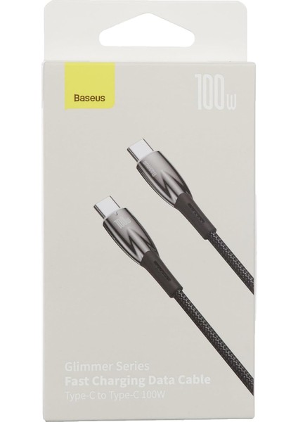 Glimmer Series 100W 100 cm Pd Type-C Şarj Kablosu Siyah