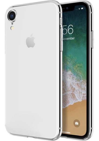 Apple iPhone Xr (6.1'') Için Kılıf Transparent Soft Beyaz [iphone Xr ile Uyumlu Kılıf - Beyaz]