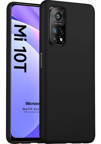 Matte Silicone Xiaomi Mi 10T Için Kılıf Siyah [mi 10T ile Uyumlu Kılıf - Siyah]