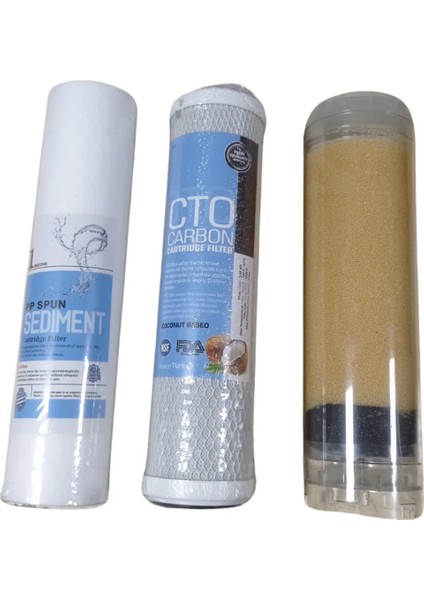 3 Lü Tezgah Üstü Su Arıtma Cihazı Filtre Seti