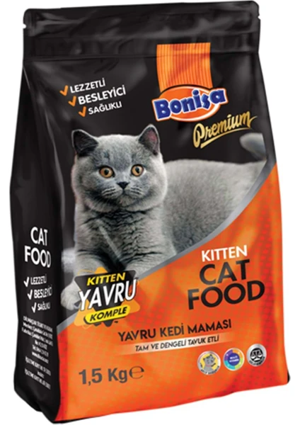 Tavuklu Premium Yavru Kedi Maması 1.5 Kg