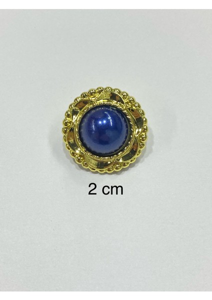 Vintage Serisi Düğme Seti 2 cm 6 Lı Set (Gold -Lacivert ) modelleri