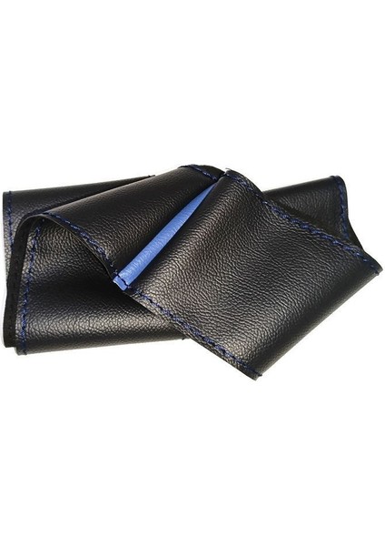 Dikişli Deri Direksiyon Kılıfı Damarlı Deri Mavi Yüzük Mavi Dikiş indirimleri