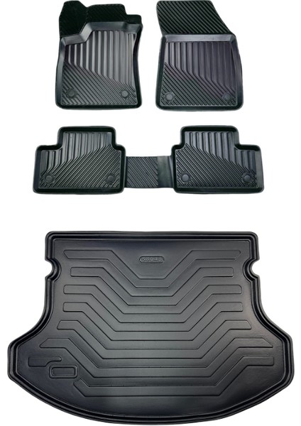 Citroen Berlingo 2018+ 3D Kauçuk Oto Paspas ve Bagaj Havuzu Seti Jane