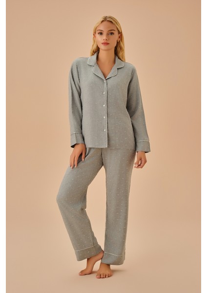 Caroline Gömlek Yaka Pijama Takımı