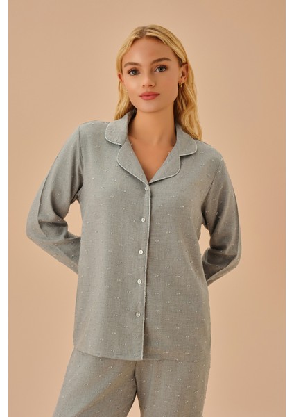 Caroline Gömlek Yaka Pijama Takımı modelleri