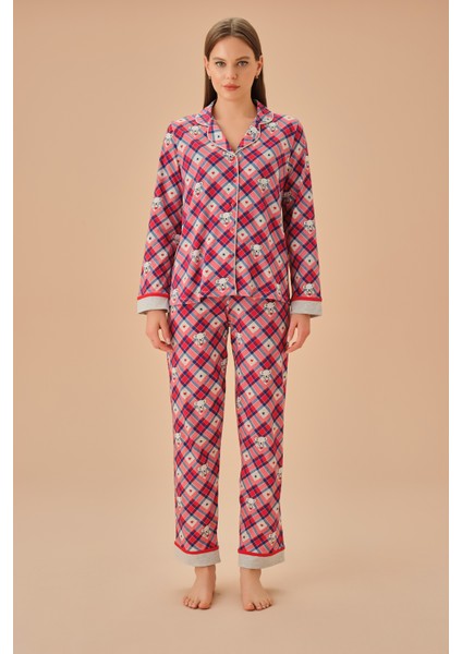 Koalina Gömlek Yaka Pijama Takımı