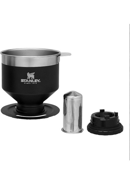 Klasik Brew Pour Over Paslanmaz Çelik Kahve Demleyici Siyah
