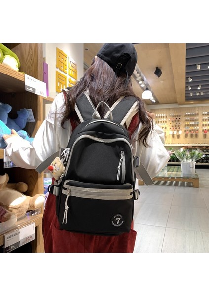 2024 Bahar Yeni Öğrenci Sırt Çantası Okul Çantası Basit Kore Tarzı Sırt Çantası Kadın Seyahat Eğlence Çantası (Yurt Dışından) indirimleri