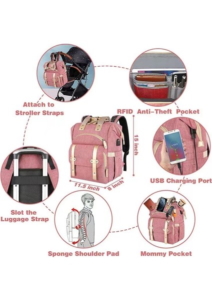 Yeni Yüksek Kapasitet Annem Çantası Çok Çalışan Anne ve Bebek Çantası (Yurt Dışından) indirimleri