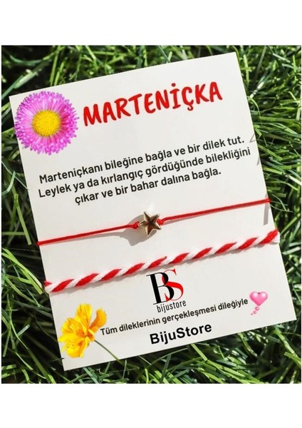 Marteniçka Gold Renk Yıldız Kadın & Erkek Ikili Dilek & Şans Bileklik fiyatları