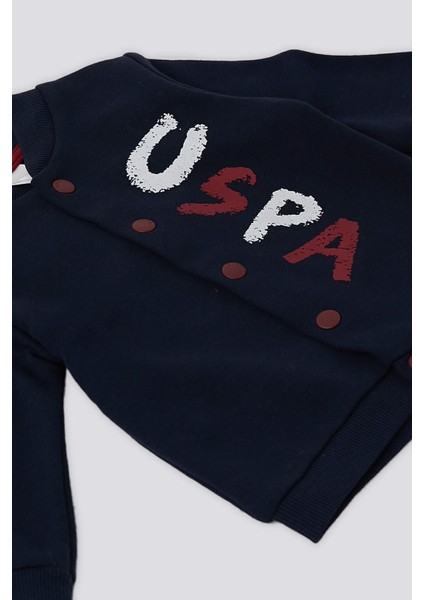 Lacivert Çıtçıtlı Uspa Baskı Bebek 2'li Takım fiyatları