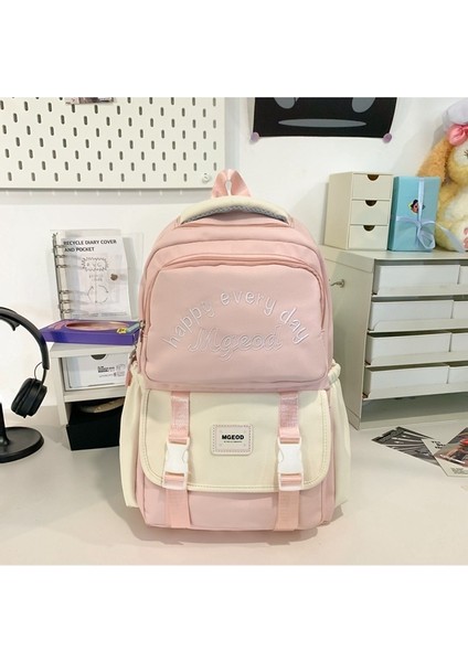 Öğrenci Okul Çantası Kız Çok Renkli Omurga Koruması Su Geçirmez, Aşınmaya Dayanıklı Mektup Sırt Çantası (Yurt Dışından)