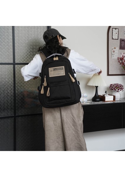 Kız Öğrenciler Basit Seyahat Sırt Çantası Lise Ortaokul Öğrencileri Büyük Kapasiteli Okul Çantası (Yurt Dışından)