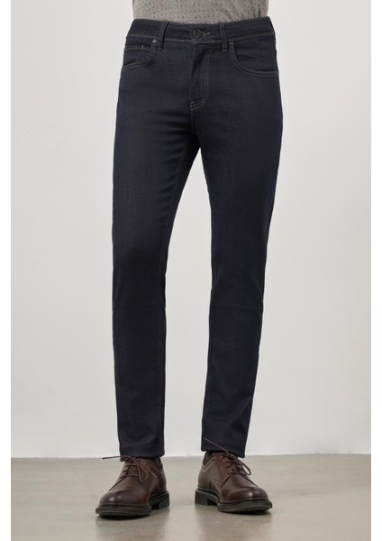 Koyu Lacivert Düz Gabardin Slim Fit Casual Denim Pantolon 1023245152 fiyatları