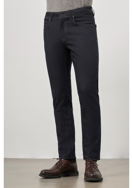 Koyu Lacivert Düz Gabardin Slim Fit Casual Denim Pantolon 1023245152 fırsatları