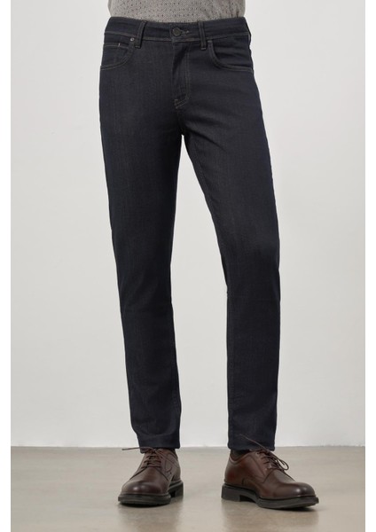 Koyu Lacivert Düz Gabardin Slim Fit Casual Denim Pantolon 1023245152 indirimleri