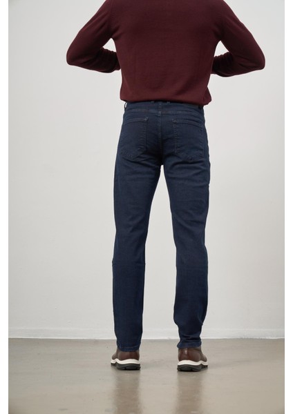 Lacivert Düz Gabardin Slim Fit Casual Denim Pantolon 1023245154 modelleri