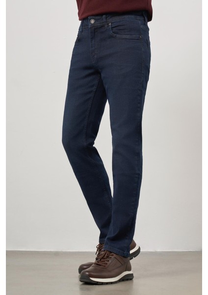 Lacivert Düz Gabardin Slim Fit Casual Denim Pantolon 1023245154 fırsatları