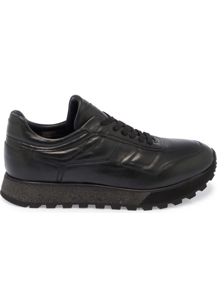 Siyah Hakiki Nubuk Deri Erkek Sneaker - E23S1AY56359-A23 modelleri