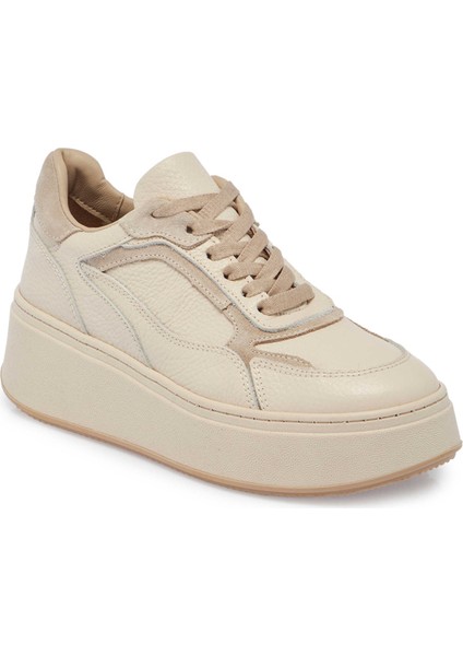 Bej Süet Deri Kadın Sneaker - K23S1AY66915-D6P
