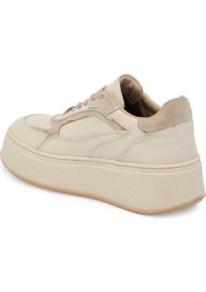 Bej Süet Deri Kadın Sneaker - K23S1AY66915-D6P