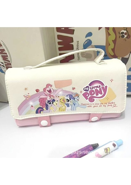 Öğrenciler Için Yeni My Little Pony Flip-Top Çantası, Yüksek Görünümlü, Geniş Kapasiteli, Sevimli, Çok Işlevli Kırtasiye Saklama Çantası (Yurt Dışından)