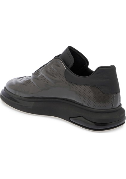 Gri Hakiki Rugan Deri Erkek Sneaker - E23S1AY56380-C76