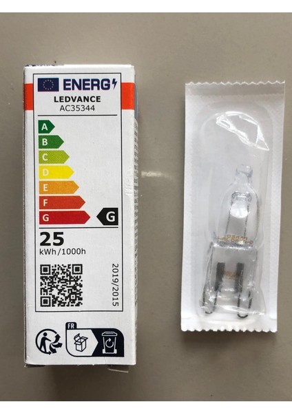 5 Adet Osram G9 25W=260 Lümen Fırın Lambası