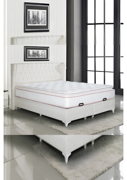 Peluş Tavşan Tüyü Kumaşlı Pedli Yaylı Yatak 90 x 200 cm