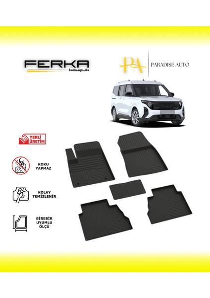 Ford Courier 2024 ve Üstü 4d Havuzlu Paspas